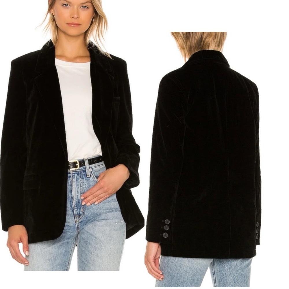 BB DAKOTA by Steve Madden Black Velvet Blazer Size Small